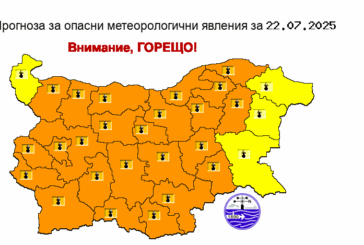 Оранжев код за опасни горещини в почти цялата страна, живакът скача до 42°