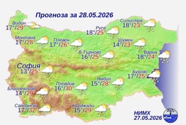Предупреждение от първа степен за силен и поривист северозападен вятър в област Благоевград