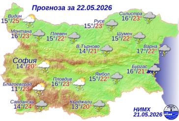 Времето: Валежи с гръмотевици, ще има и градушки