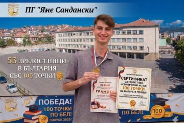 ЛЮБОПИТНА СТАТИСТИКА! Зрелостниците в Пиринско с 406 двойки и 1196 отлични оценки от матурите, средният успех по БЕЛ 4.34, 4.82 по английски...