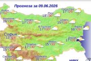 Времето: Слънце преди обяд, после -  превалявания на места, максималните температури между 27 и 32 градуса