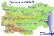 Облачно с краткотрайни валежи и гръмотевични бури на много места