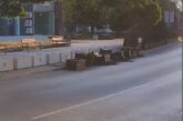 Мъж поломи кашпи с цветя в центъра на Перник