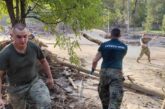 Лейтенант В. Йотов и 22 военослужещи от състава на 3-то бригадно командване в помощ на Струмяни