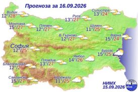 Слънчева сряда с временни увеличения на облачността около и след обяд