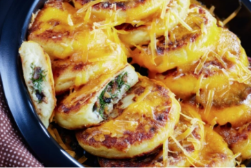 Картофени кюфтенца с плънка от гъби и копър
