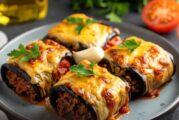 Ароматни рулца от патладжан с кайма