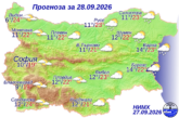 Времето: Дъжд в Източна България, максималните температури между 19 и 24 градуса