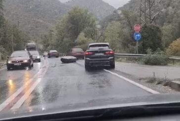 Скала падна на пътя в района на Кривия тунел